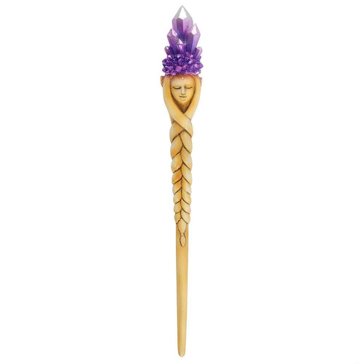 Purple Crystal Goddess Wand - Home Decor Emporium