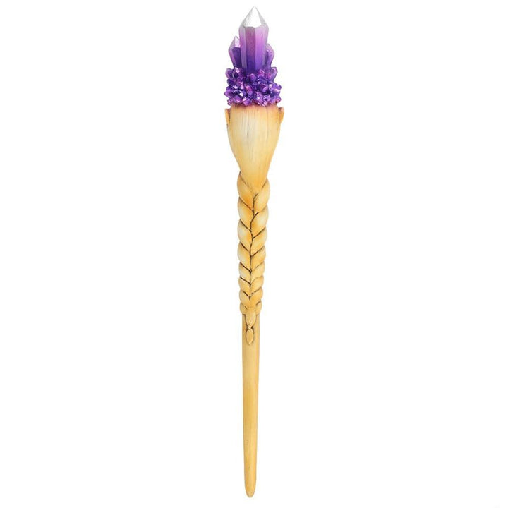 Purple Crystal Goddess Wand - Home Decor Emporium