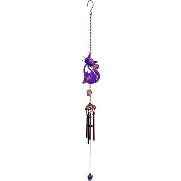 Purple Slinky Cat Windchime - Home Decor Emporium