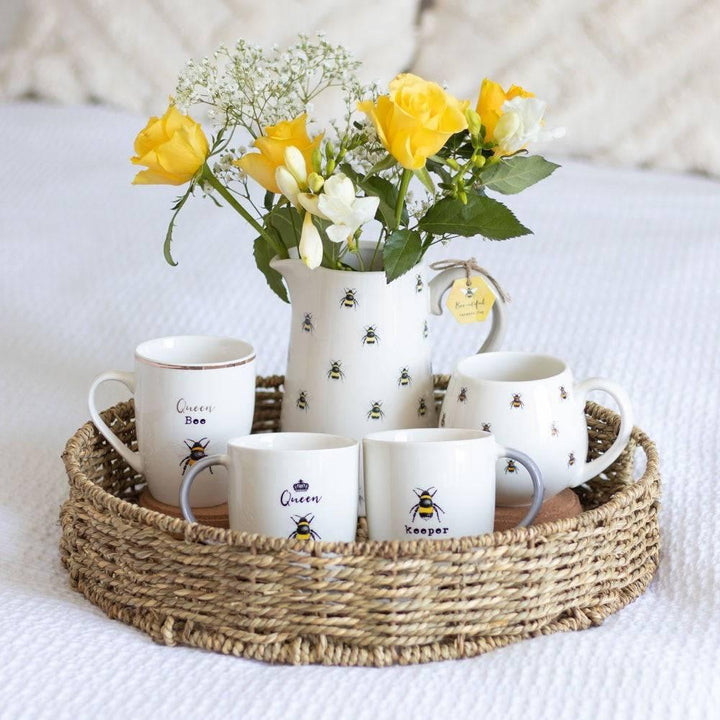 Queen Bee Ceramic Mug and Coaster Set - Home Decor Emporium