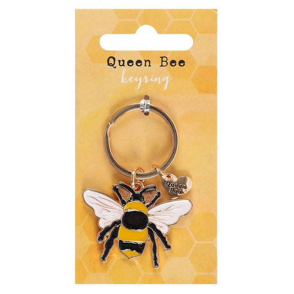 Queen Bee Enamel Keyring - Home Decor Emporium