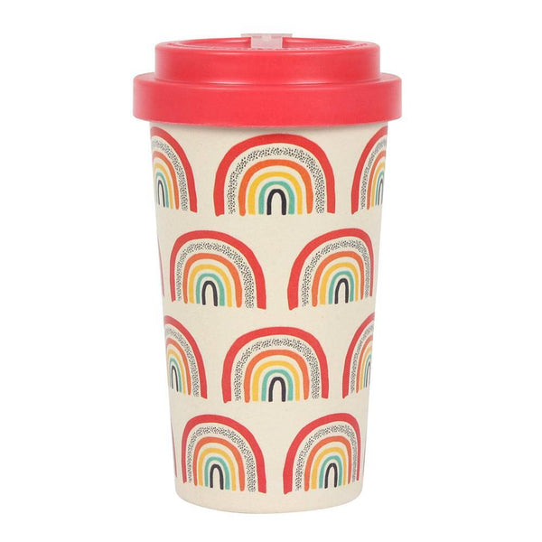 Rainbow Print Bamboo Eco Travel Mug - Home Decor Emporium