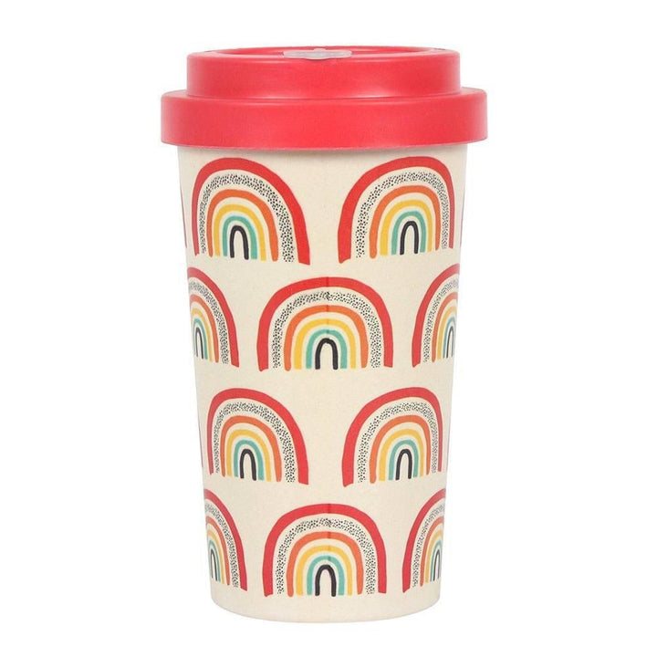 Rainbow Print Bamboo Eco Travel Mug - Home Decor Emporium