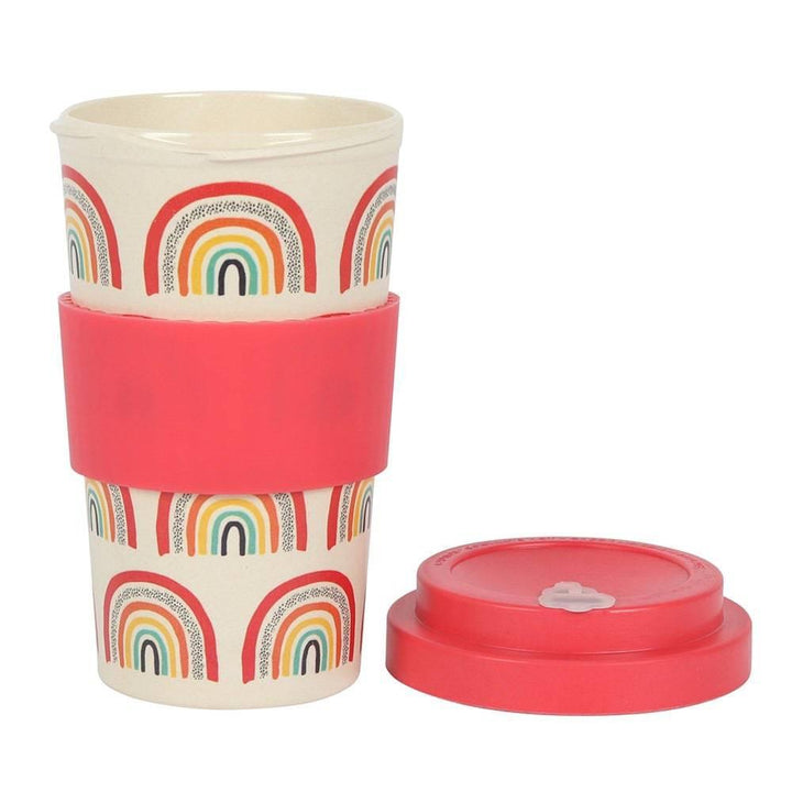 Rainbow Print Bamboo Eco Travel Mug - Home Decor Emporium