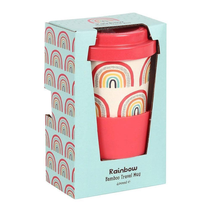 Rainbow Print Bamboo Eco Travel Mug - Home Decor Emporium