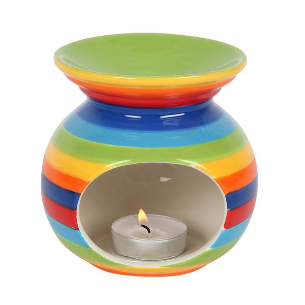 Rainbow Stripe Oil Burner - Home Decor Emporium