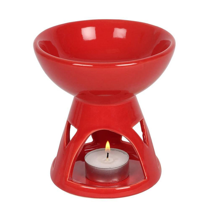 Red Deep Bowl Oil Burner - Home Decor Emporium