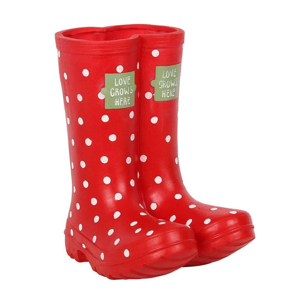 Red Welly Boot Planter - Home Decor Emporium