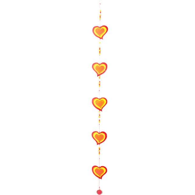 Red/Yellow String Of Hearts - Home Decor Emporium