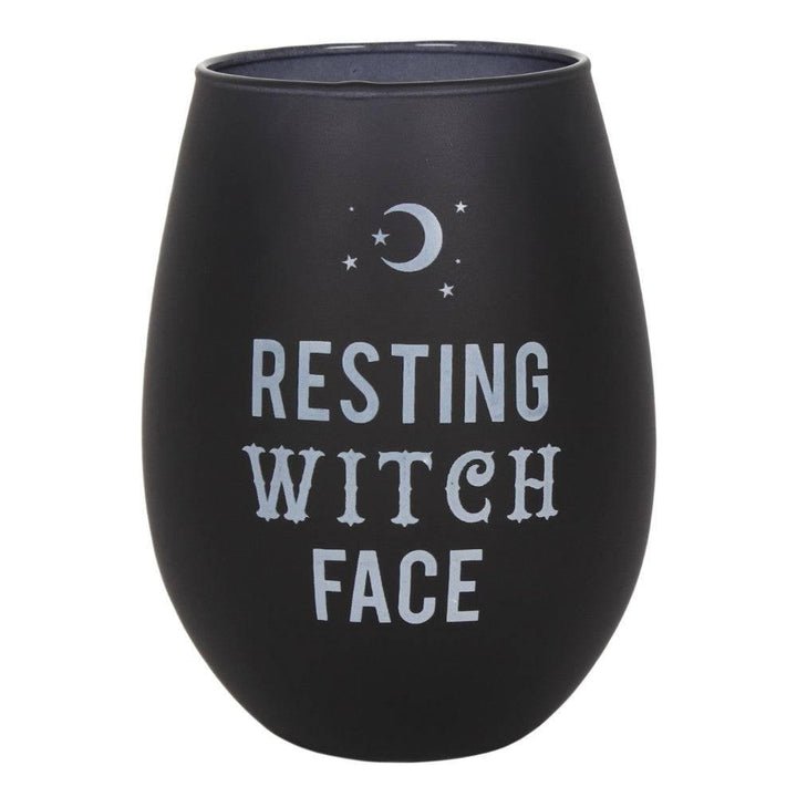 Resting Witch Face Stemless Wine Glass - Home Decor Emporium