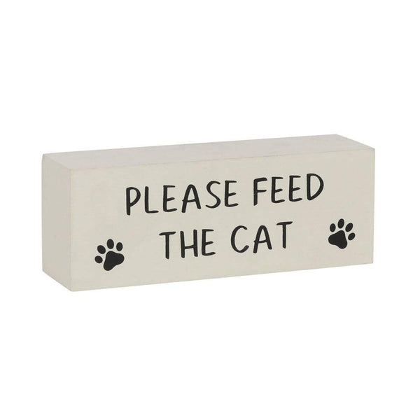 Reversible Cat Has Been Fed Block Sign - Home Decor Emporium