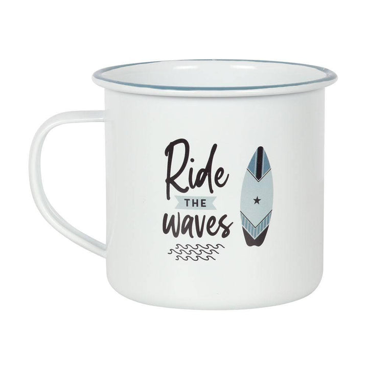 Ride The Waves Enamel Mug - Home Decor Emporium