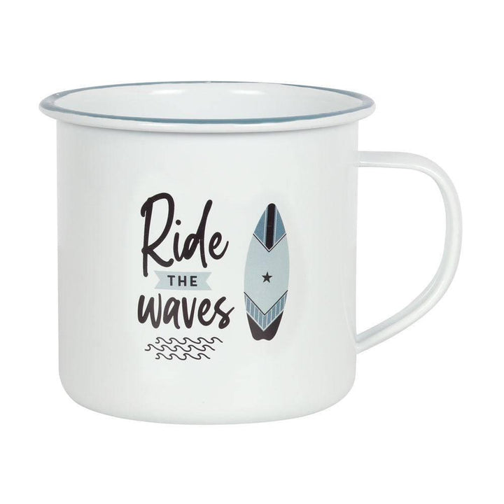 Ride The Waves Enamel Mug - Home Decor Emporium