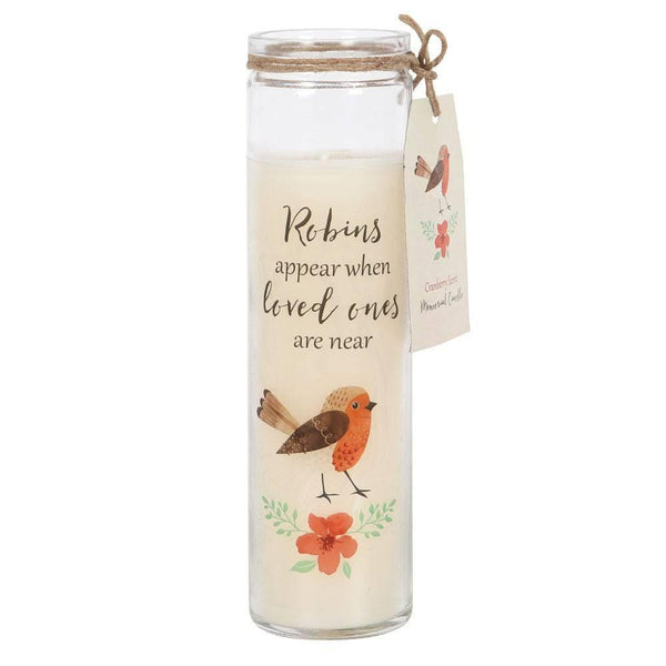 Robins Appear Cranberry Tube Candle - Home Decor Emporium