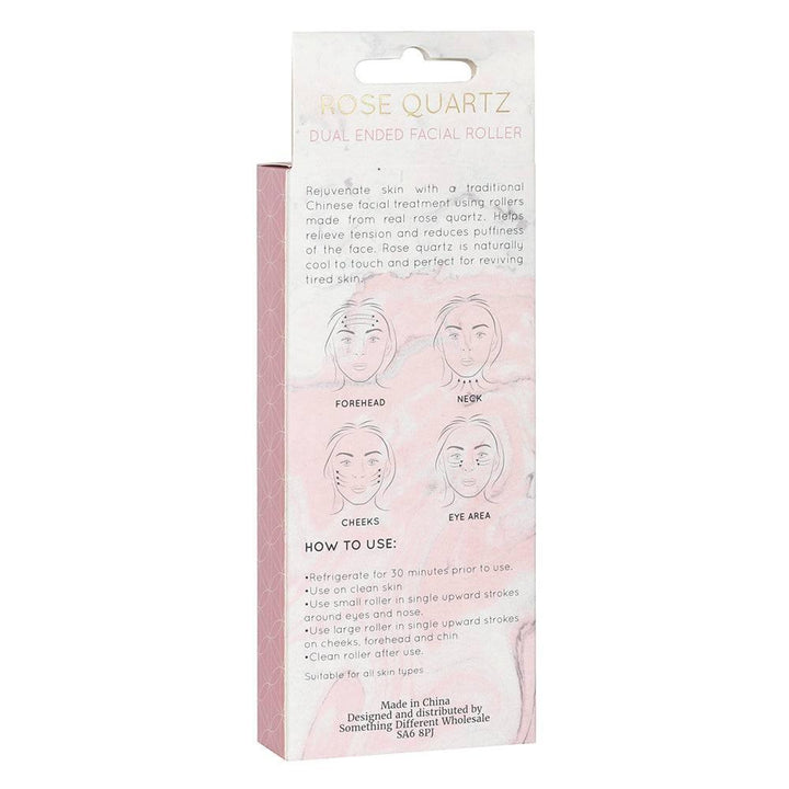 Rose Quartz Dual Ended Face Roller - Home Decor Emporium