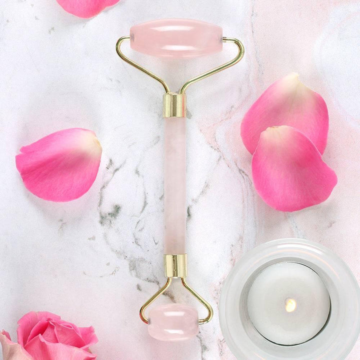 Rose Quartz Dual Ended Face Roller - Home Decor Emporium