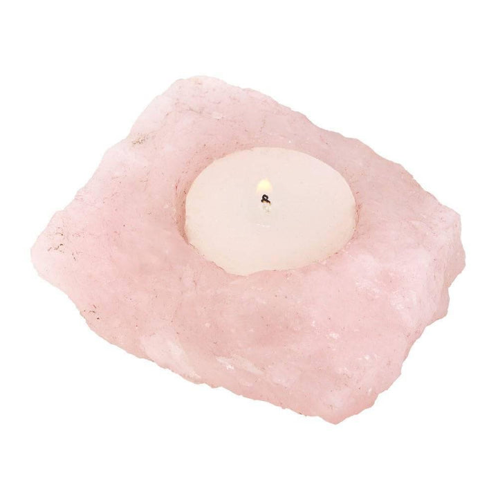 Rose Quartz Tealight Candle Holder - Home Decor Emporium