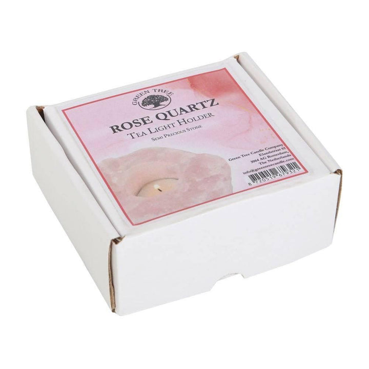 Rose Quartz Tealight Candle Holder - Home Decor Emporium