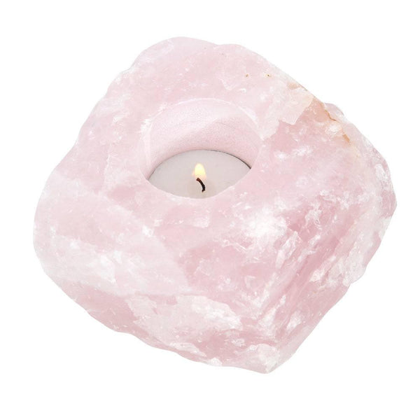 Rose Quartz Tealight Holder - Home Decor Emporium