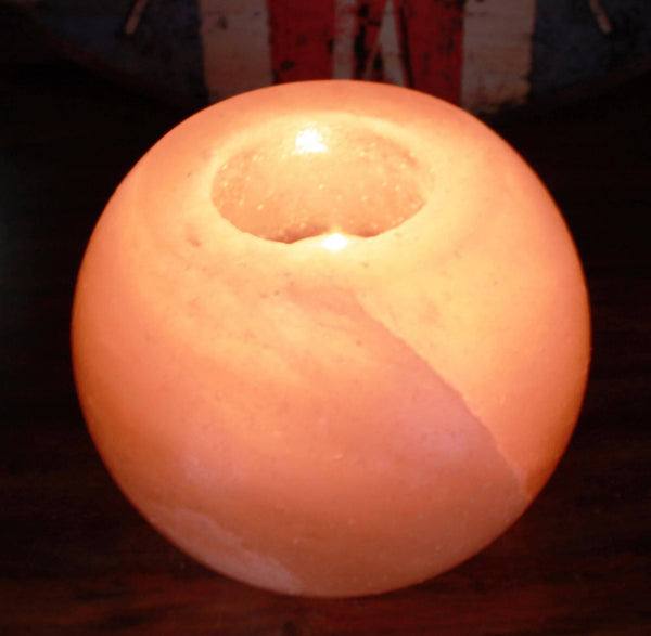 Salt Candle Holder - Round - Home Decor Emporium