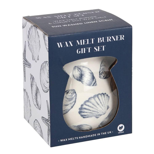 Seashell Wax Melt Burner Gift Set - Home Decor Emporium