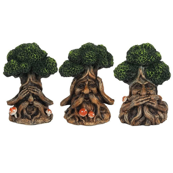 See, Hear, Speak No Evil Green Man Ornaments - Home Decor Emporium