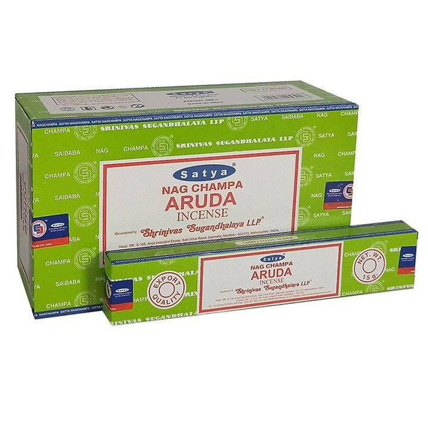 Set of 12 Packets of Aruda Incense Sticks by Satya - Home Decor Emporium