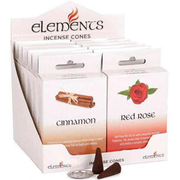 Set of 12 Packets of Elements Incense Cones Mixed Fragrances - Home Decor Emporium