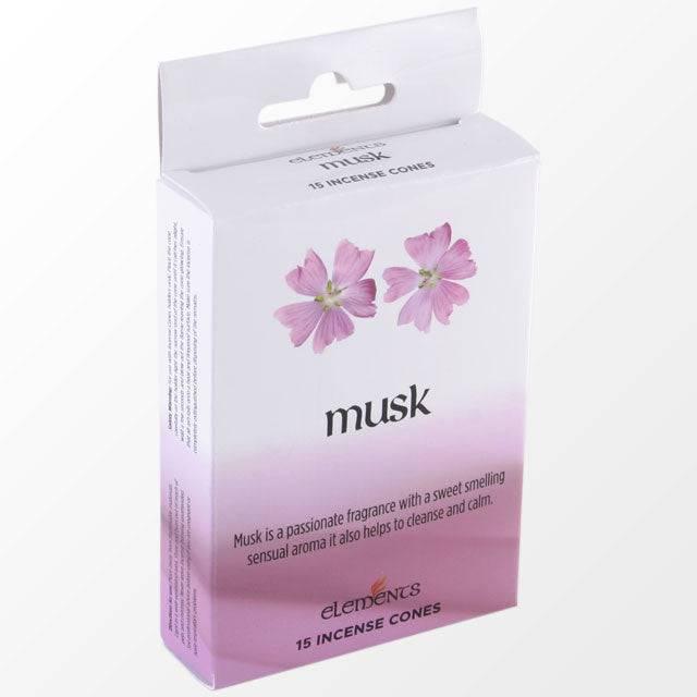 Set of 12 Packets of Elements Musk Incense Cones - Home Decor Emporium