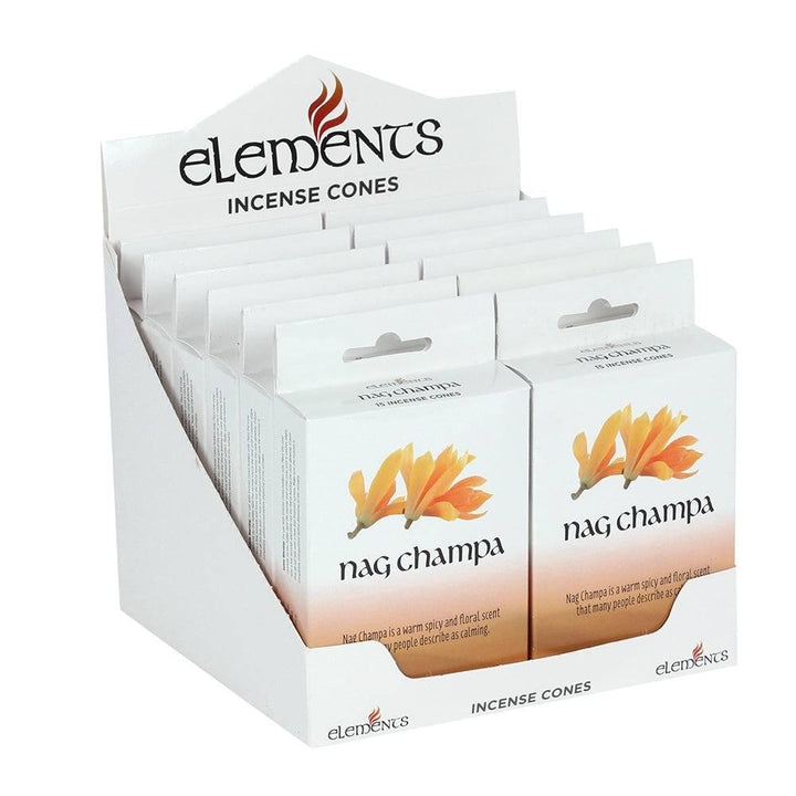 Set of 12 Packets of Elements Nag Champa Incense Cones - Home Decor Emporium