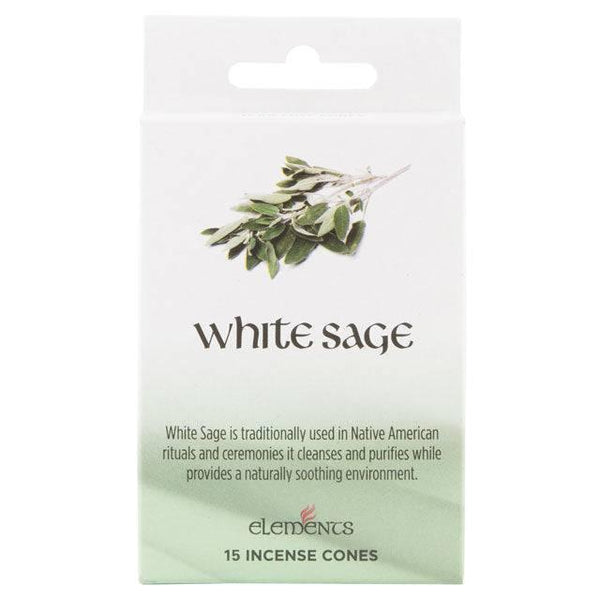 Set of 12 Packets of Elements White Sage Incense Cones - Home Decor Emporium