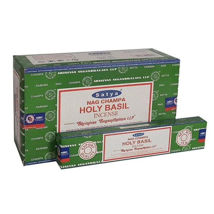 Set of 12 Packets of Holy Basil Incense Sticks by Satya - Home Decor Emporium