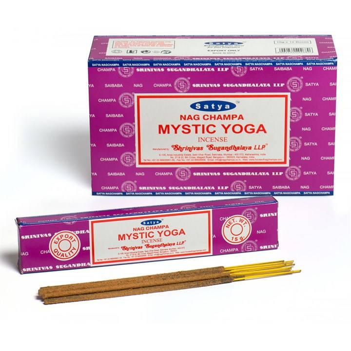 Set of 12 Packets of Mystic Yoga Incense Sticks by Satya - Home Decor Emporium