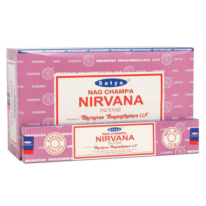 Set of 12 Packets of Nirvana Incense by Satya - Home Decor Emporium