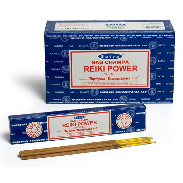 Set of 12 Packets of Reiki Power Incense Sticks by Satya - Home Decor Emporium