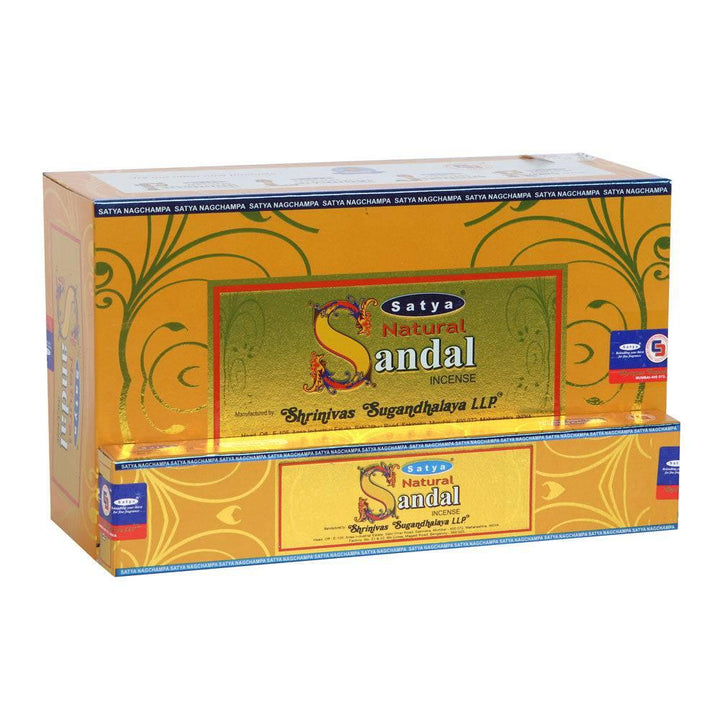 Set of 12 Packets of Satya Natural Sandal Incense Sticks - Home Decor Emporium