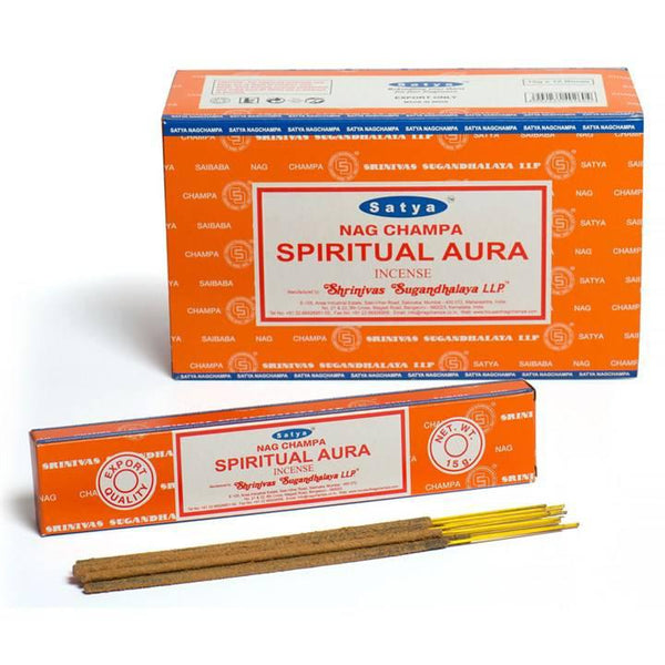 Set of 12 Packets of Spiritual Aura Incense Sticks by Satya - Home Decor Emporium