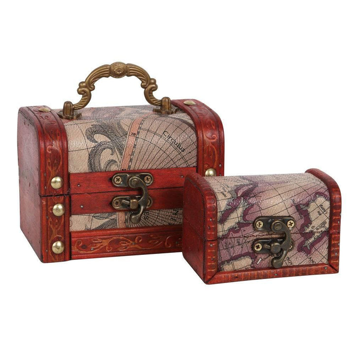 Set of 2 Map Chests - Home Decor Emporium