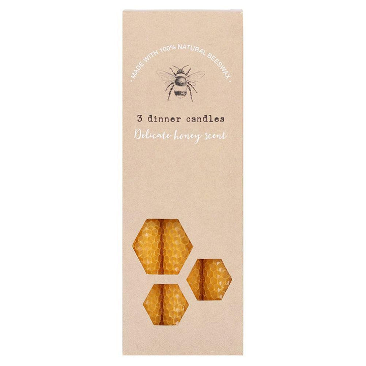 Set of 3 Beeswax Candles - Home Decor Emporium