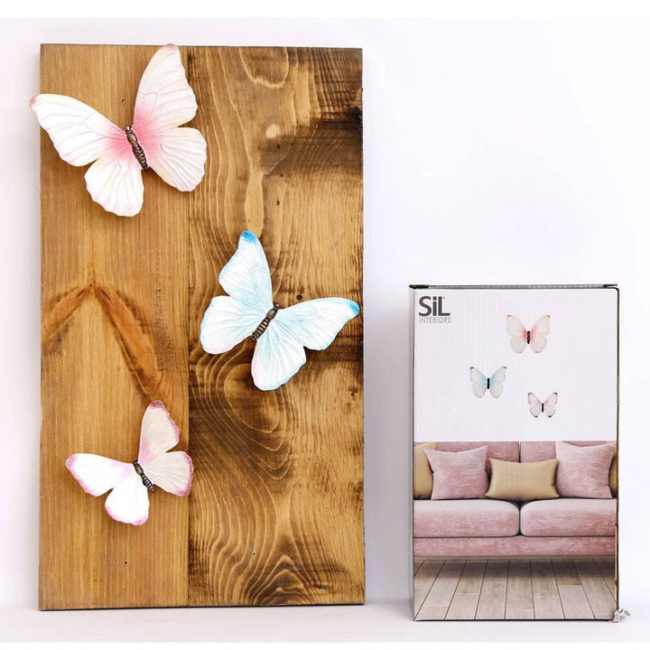 Set of 3 Butterfly Wall Decorations - Home Decor Emporium