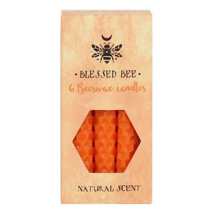 Set of 6 Orange Beeswax Spell Candles - Home Decor Emporium