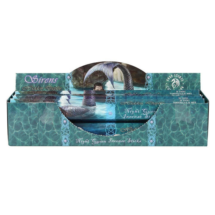 Set of 6 Packets Hidden Depths Night Queen Incense Sticks by Anne Stokes - Home Decor Emporium