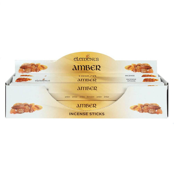 Set of 6 Packets of Elements Amber Incense Sticks - Home Decor Emporium