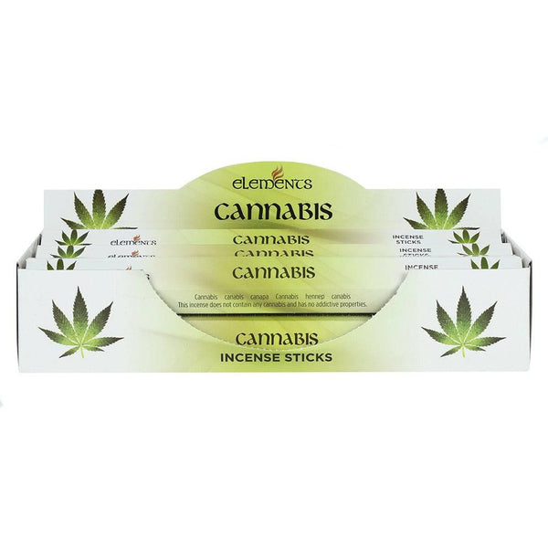 Set of 6 Packets of Elements Cannabis Incense Sticks - Home Decor Emporium