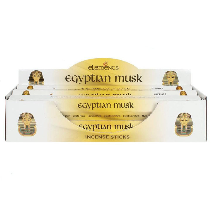 Set of 6 Packets of Elements Egyptian Musk Incense Sticks - Home Decor Emporium