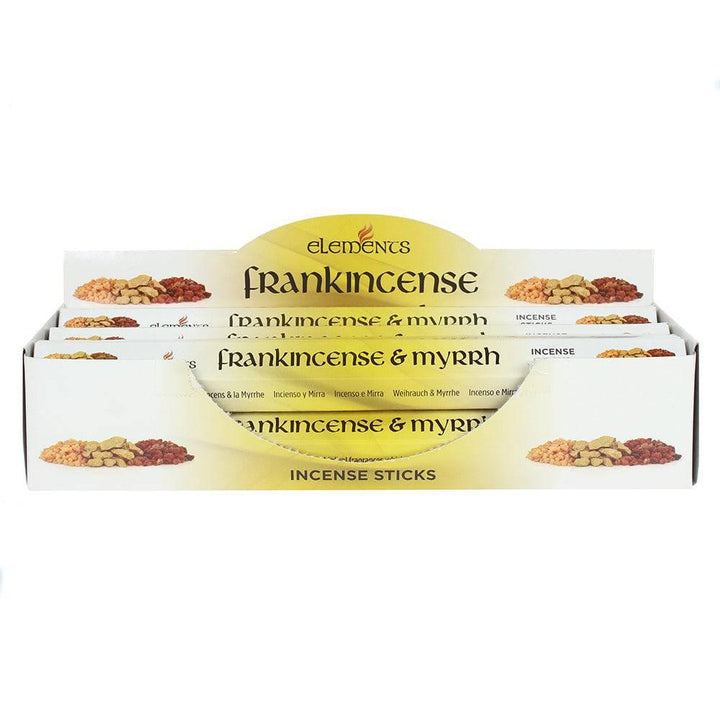 Set of 6 Packets of Elements Frankincense and Myrrh Incense Sticks - Home Decor Emporium