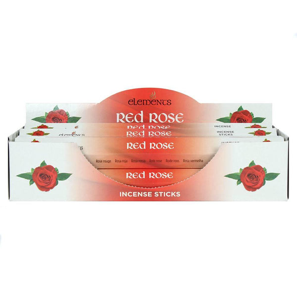 Set of 6 Packets of Elements Red Rose Incense Sticks - Home Decor Emporium