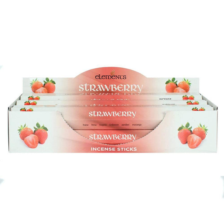 Set of 6 Packets of Elements Strawberry Incense Sticks - Home Decor Emporium