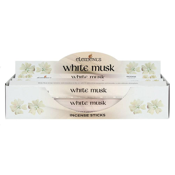 Set of 6 Packets of Elements White Musk Incense Sticks - Home Decor Emporium