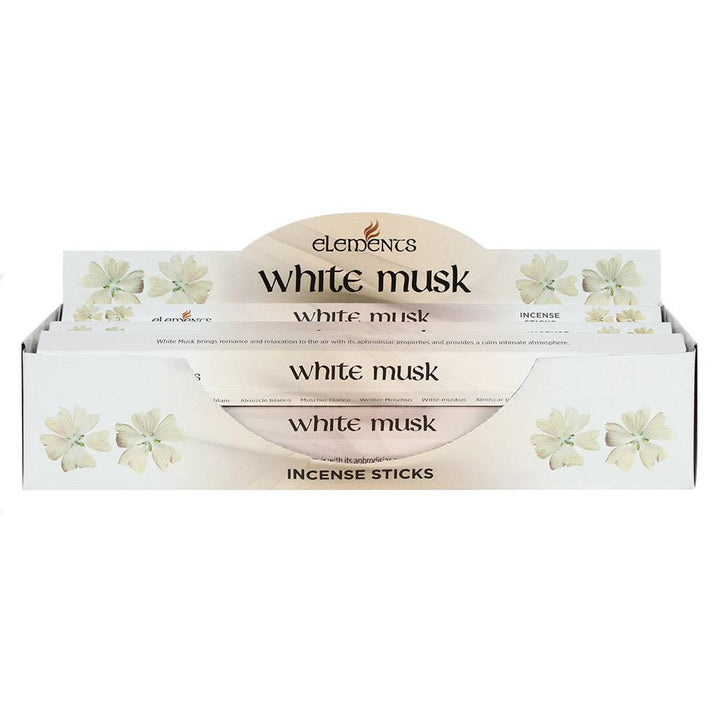 Set of 6 Packets of Elements White Musk Incense Sticks - Home Decor Emporium